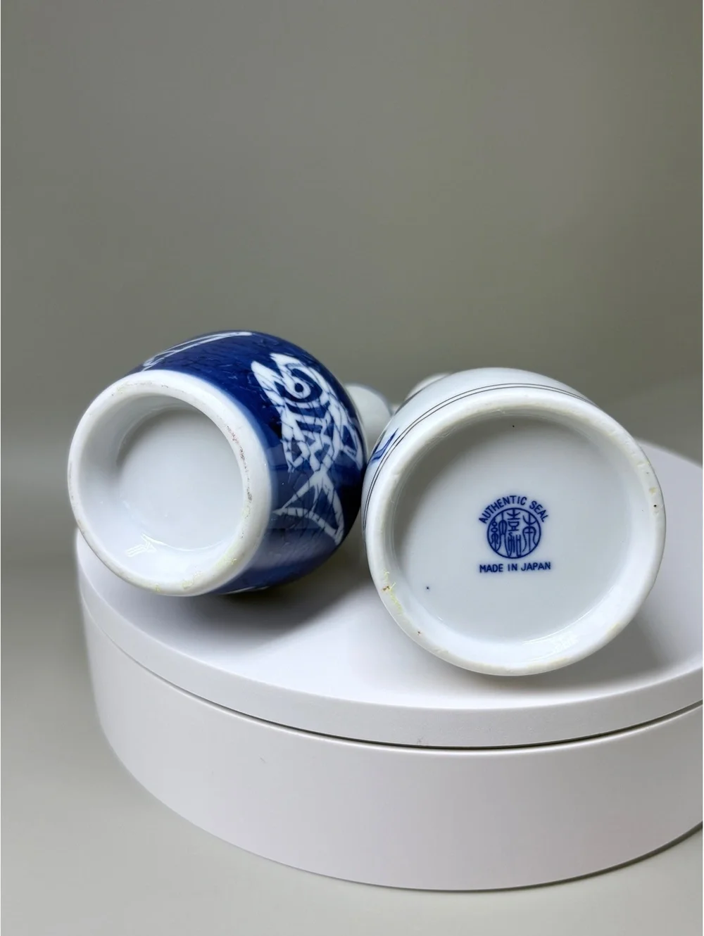 Vintage Kiku-Masamune Japanese Porcelain Sake Bottles - Pair